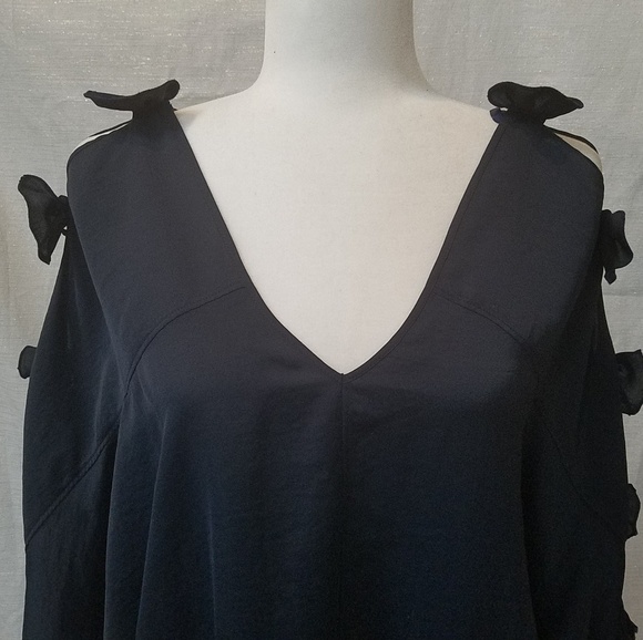 RACHEL ROY Navy Blue V-Neck Blouse - Picture 7 of 8